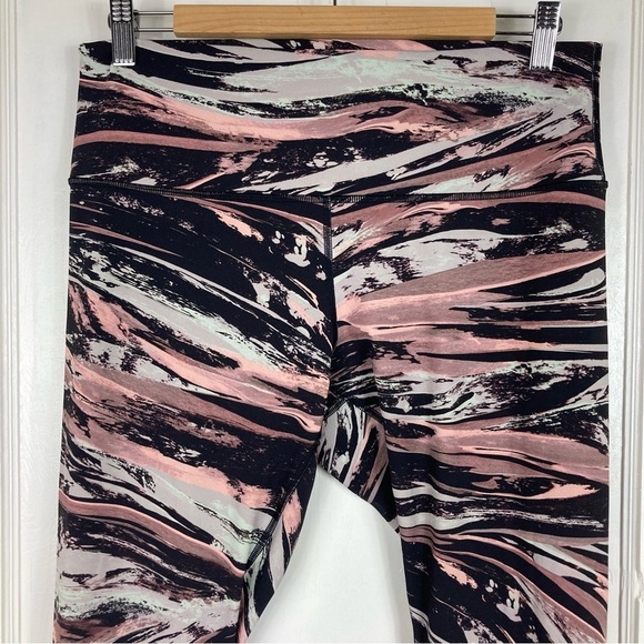 Pink and Black Multicolor Patterned Leggings - Picture 6 of 7